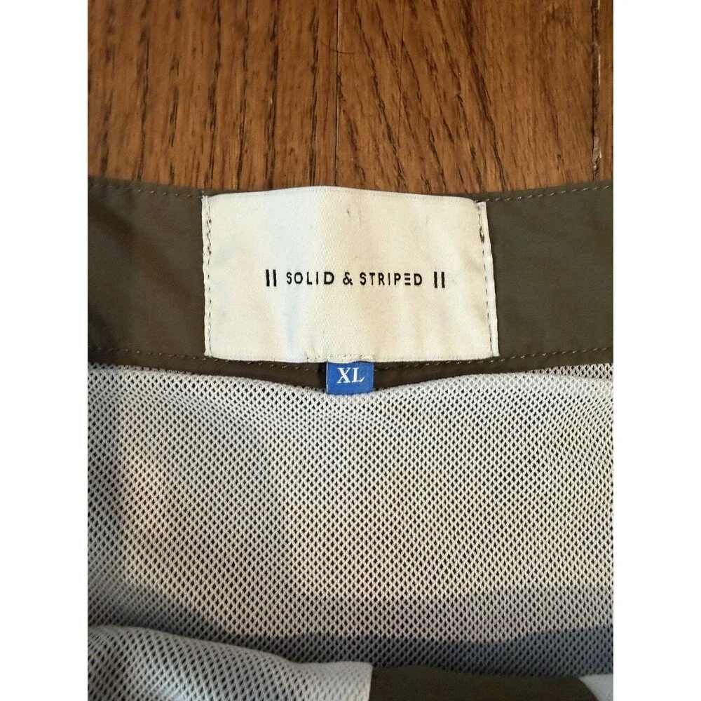 Solid & Striped The Board Shorts Swim Trunks Olive Green Men’s XL Lined